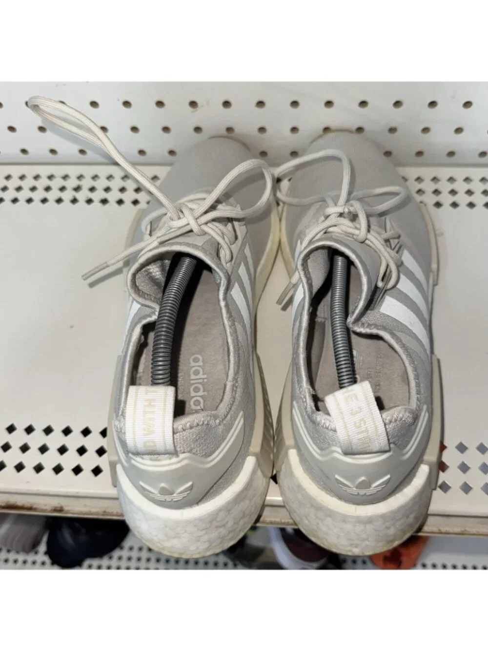 Adidas NMD R1 Aluminum White Mens Athletic Shoes Sneakers Size 10 IE4695